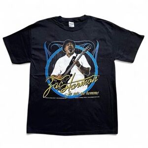 Vintage Black Zac Harmon Blues Guitar Graphic Band Tee L